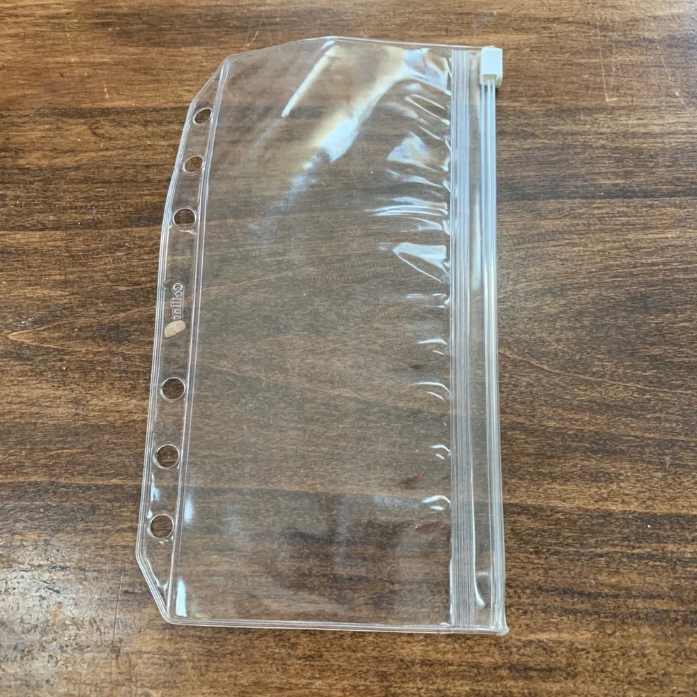 Free item: Plastic zip pocket for small memo binders